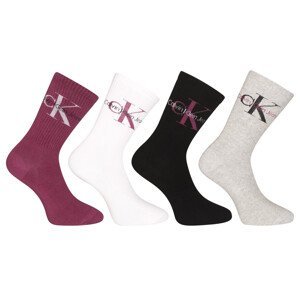 4PACK dámské ponožky Calvin Klein vícebarevné (701224131 003) uni