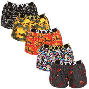 5PACK dámské trenky Styx art sportovní guma vícebarevné (5T1182492) XXL