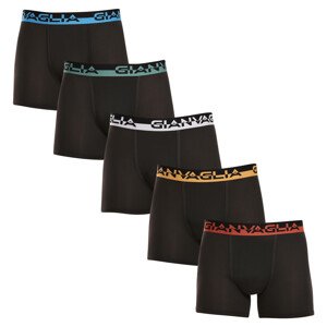 5PACK pánské boxerky Gianvaglia černé (GVG-5008) XXL