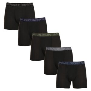 5PACK pánské boxerky Gianvaglia černé (GVG-5014) XXL