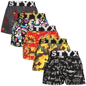 5PACK Dětské trenky Styx art sportovní guma vícebarevné (5BJ1182492) 4-5 let