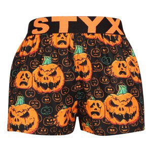 Dětské trenky Styx art sportovní guma Halloween dýně (BJ1755) 9-11 let