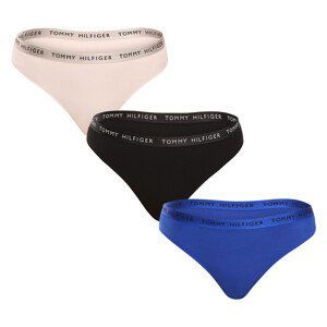 3PACK dámská tanga Tommy Hilfiger vícebarevná (UW0UW04889 0R1) L