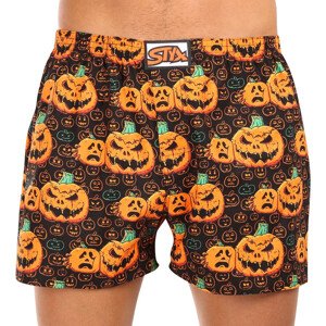 Pánské trenky Styx art klasická guma nadrozměr Halloween dýně (E1755) 4XL