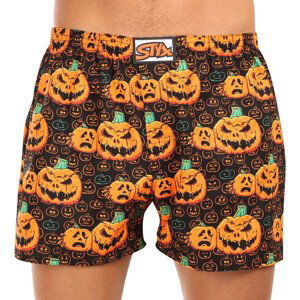 Pánské trenky Styx art klasická guma nadrozměr Halloween dýně (E1755) 5XL