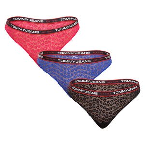 3PACK dámská tanga Tommy Hilfiger vícebarevná (UW0UW04714 0SC) L