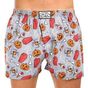 Pánské trenky Styx art klasická guma nadrozměr Halloween rakve (E1752) 3XL