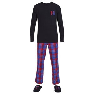 Pánské pyžamo Tommy Hilfiger s papučemi  vícebarevné v dárkovém balení (UM0UM02989 0G5) M