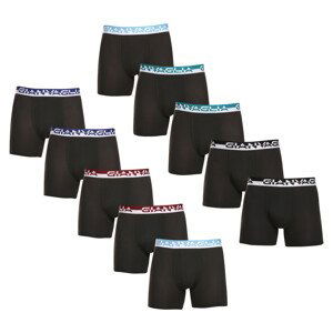 10PACK pánské boxerky Gianvaglia černé (GVG-5012) XL