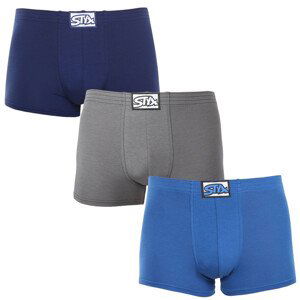 3PACK pánské boxerky Styx klasická guma vícebarevné (3Q96837) XXL