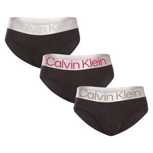 3PACK pánské slipy Calvin Klein černé (NB3129A-GIW) S