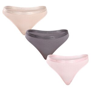 3PACK dámská tanga Tommy Hilfiger nadrozměr vícebarevná (UW0UW04480 0R4) XL