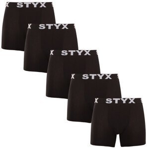 5PACK pánské boxerky Styx long sportovní guma černé (5U960) XL