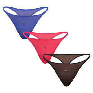 3PACK dámská tanga Tommy Hilfiger vícebarevná (UW0UW04708 0VV) L