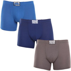 3PACK pánské boxerky Styx long klasická guma vícebarevné (3F96837) XXL