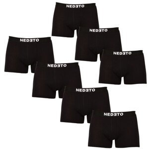 7PACK pánské boxerky Nedeto černé (7NB001b) XL