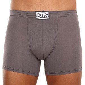 3PACK pánské boxerky Styx long klasická guma tmavě šedé (3F1063) L