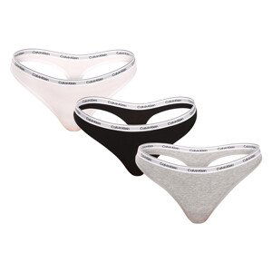 3PACK dámská tanga Calvin Klein vícebarevná (QD5209E-MPI) S