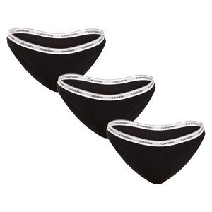 3PACK dámská tanga Calvin Klein černé (QD5209E-UB1) XL