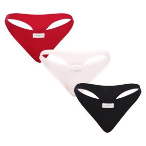 3PACK dámská tanga Tommy Hilfiger vícebarevná (UW0UW05189 0SR) XS