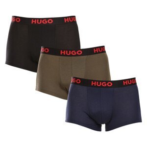 3PACK pánské boxerky Hugo Boss vícebarevné (50496723 308) XXL