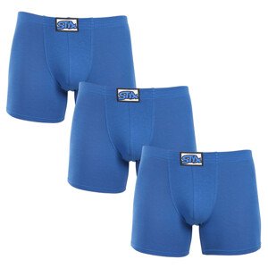 3PACK pánské boxerky Styx long klasická guma modré (3F1167) M