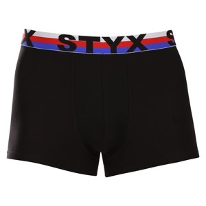 Pánské boxerky Styx sportovní guma černé trikolóra (G1960) XL