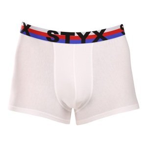 Pánské boxerky Styx sportovní guma bílé trikolóra (G2061) XL