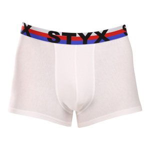 Pánské boxerky Styx sportovní guma bílé trikolóra (G2061) XXL