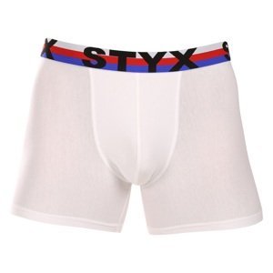 Pánské boxerky Styx long sportovní guma bílé trikolóra (U2061) XXL