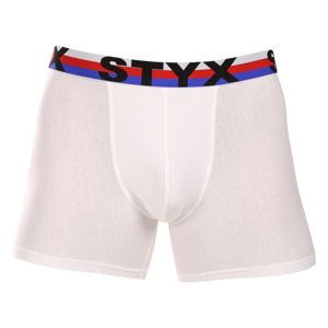 Pánské boxerky Styx long sportovní guma bílé trikolóra (U2061) XL