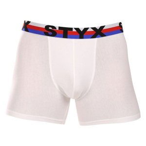 Pánské boxerky Styx long sportovní guma bílé trikolóra (U2061) M