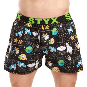 Pánské trenky Styx art sportovní guma vesmír (B1758) XXL