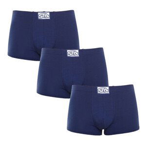 3PACK pánské boxerky Styx klasická guma tmavě modré (3Q0968) XXL