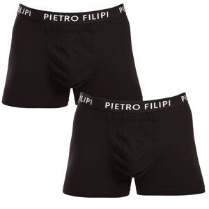 2PACK pánské boxerky Pietro Filipi černé (2BCL002) XL