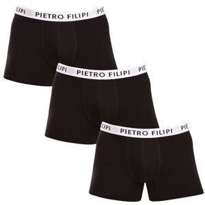 3PACK pánské boxerky Pietro Filipi černé (3BCL003) XXL