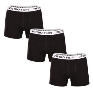 3PACK pánské boxerky Pietro Filipi černé (3BCL003) XL