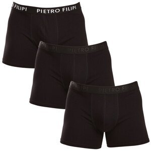 3PACK pánské boxerky Pietro Filipi černé (3BCL005) XXL
