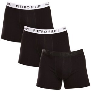 3PACK pánské boxerky Pietro Filipi černé (3BCL007) XXL