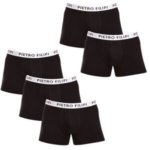 5PACK pánské boxerky Pietro Filipi černé (5BCL003) XXL