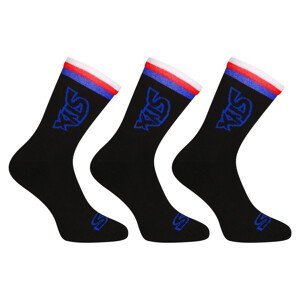3PACK ponožky Styx vysoké černé trikolóra (3HV09000) XL
