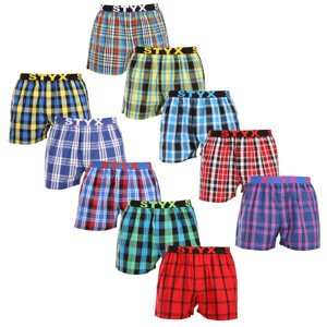 10PACK pánské trenky Styx sportovní guma vícebarevné (10B103140) XXL, trenýrky