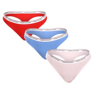 3PACK dámská tanga Tommy Hilfiger vícebarevná (UW0UW04894 0WR) L