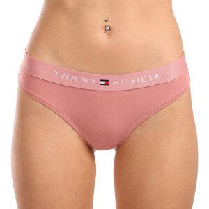 Dámská tanga Tommy Hilfiger nadrozměr růžové (UW0UW04146 TJ5) 3XL