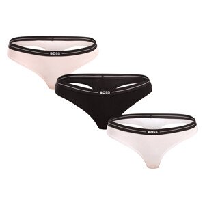3PACK dámská tanga BOSS vícebarevné (50510030 962) XL