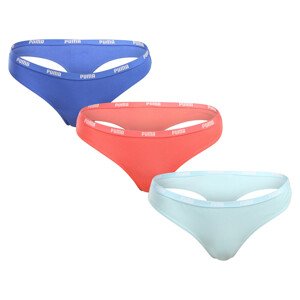 3PACK dámská tanga Puma vícebarevná (503008001 008) XL