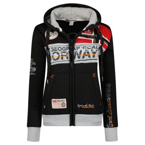 Dámská mikina s kapucí Geographical Norway Flyer Barva: Černá, Velikost: XL