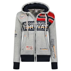 Dámská mikina s kapucí Geographical Norway Flyer Barva: Šedá, Velikost: XL