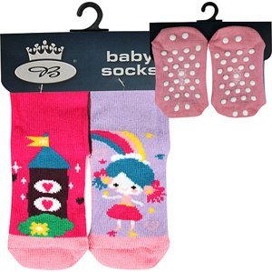 Boma® Ponožky Dora ABS - hrad+princezna Velikost: 14-17 (9-11)