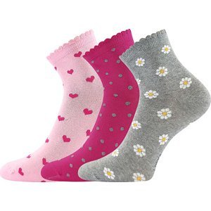 Lonka® 3PACK Ponožky Ema - mix Velikost: 20-24 (14-16)